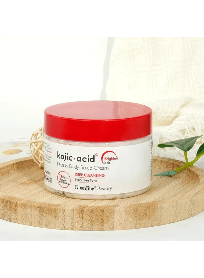 acid face, acid face body, body scrub, body scrub cream, cream 320g, face body, face body scrub, guanjing beauty, kojic acid, kojic acid face, multi-purpose, pat dry, scrub cream, scrub cream 320g, skincare