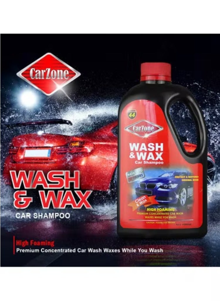 CarZone Wash & Wax Shampoo 1L - Premium Car Care