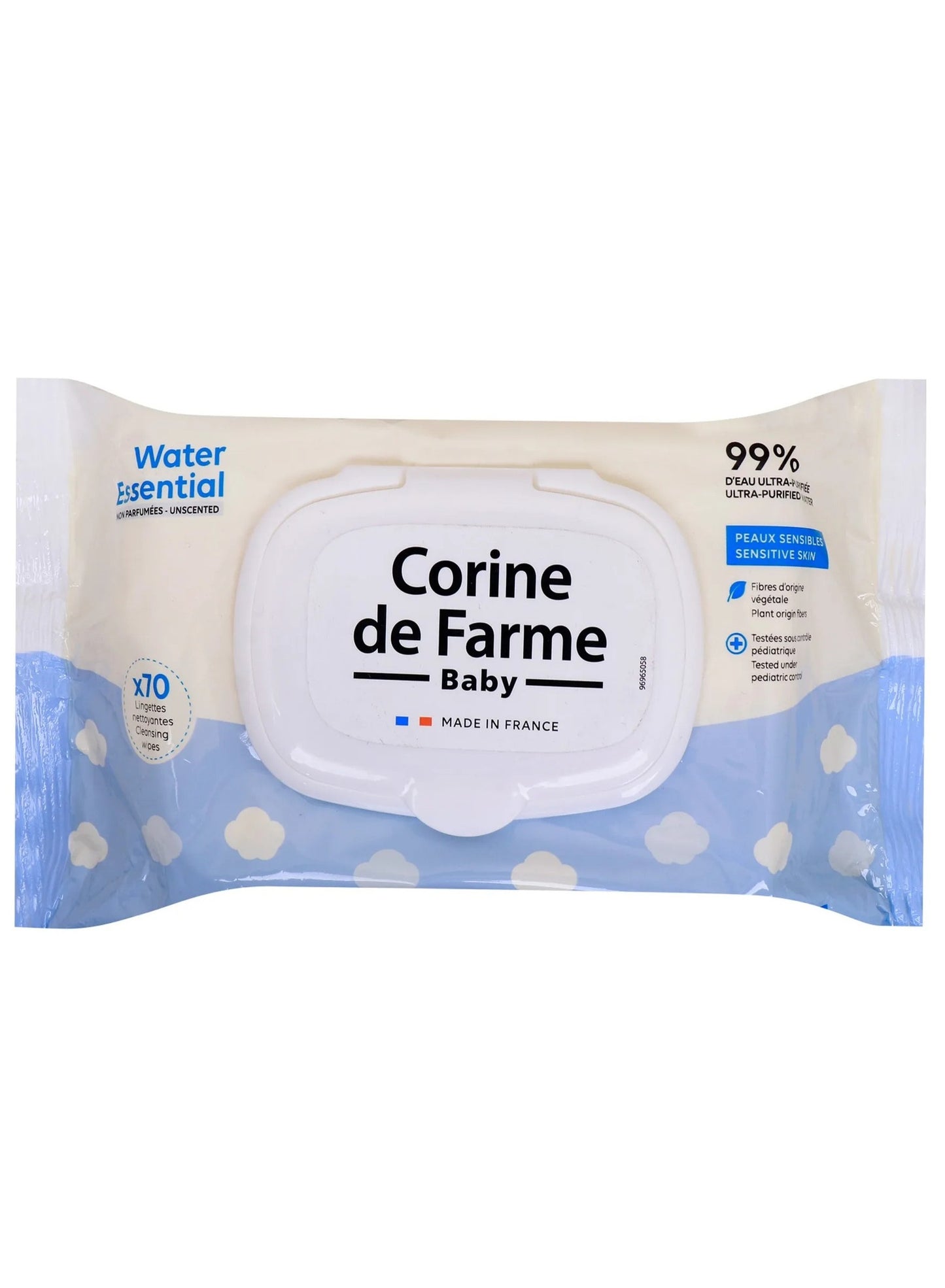 baby care, baby water, baby water essential, cleansing wipes, cleansing wipes x70, corine de farme, essential unscented, essential unscented cleansing, plant based, skincare, unscented cleansing, unscented cleansing wipes, water essential, water essential