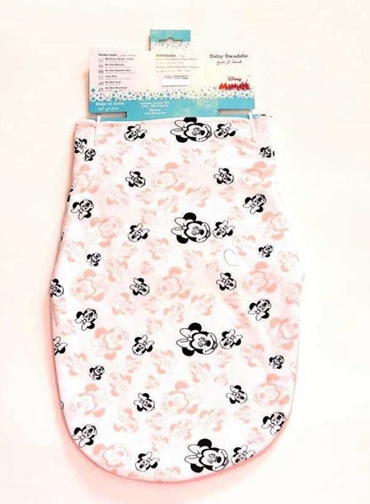 Disney Baby Swaddle White Pink - Premium Baby Bedding