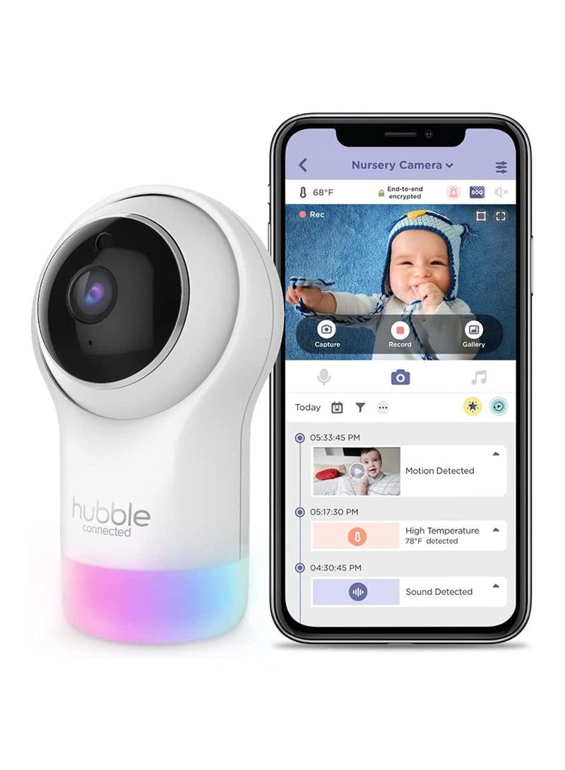 Hubble Connected Nursery Pal Glow Smart Baby Monitor