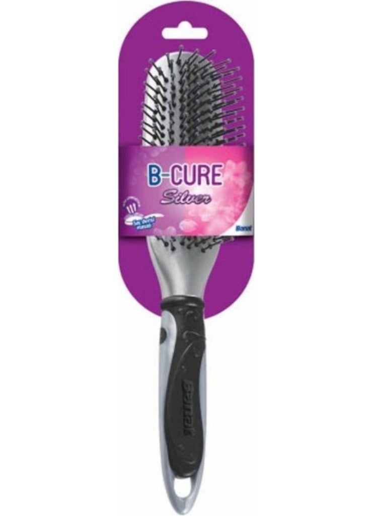 Banat Silver Hair Brush for Elegant Hair Grooming