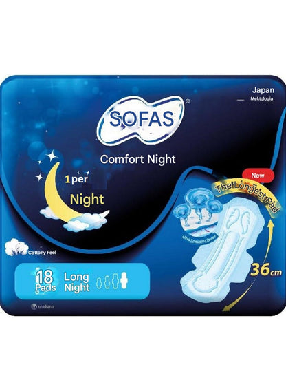 Sofy Night Comfort Sanitary Pads With Wings
