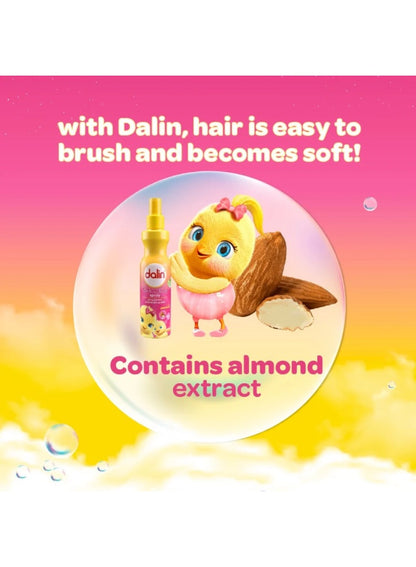 almond 200ml, cool dry, dalin, detangler spray, detangler spray almond, dry hair, fine hair, hair care, hair dual, hair soft, hypoallergenic, make hair, onto wet, spray almond, spray almond 200ml