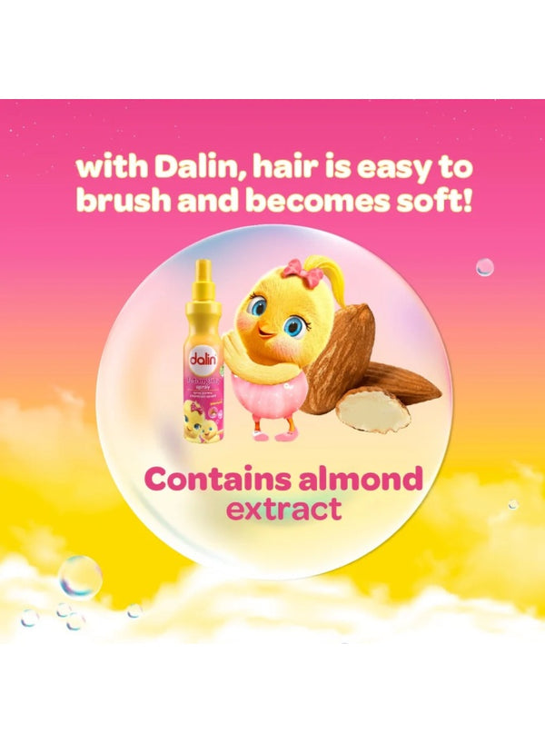 almond 200ml, cool dry, dalin, detangler spray, detangler spray almond, dry hair, fine hair, hair care, hair dual, hair soft, hypoallergenic, make hair, onto wet, spray almond, spray almond 200ml