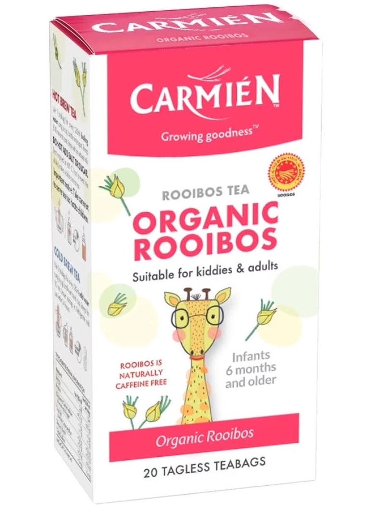 Carmién Organic Rooibos Tea - Caffeine-Free Herbal Delight