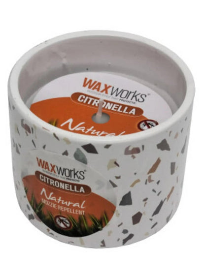 Waxworks Citronella Candle in Ceramic Pot