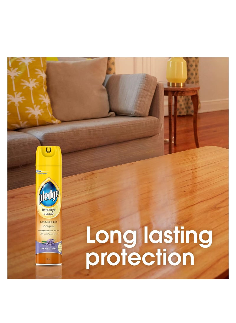 Pledge Beautify It Furniture Polish Spray Lavender