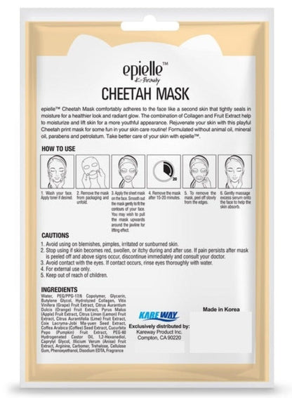 Epielle Cheetah Character Mask for Radiant Skin