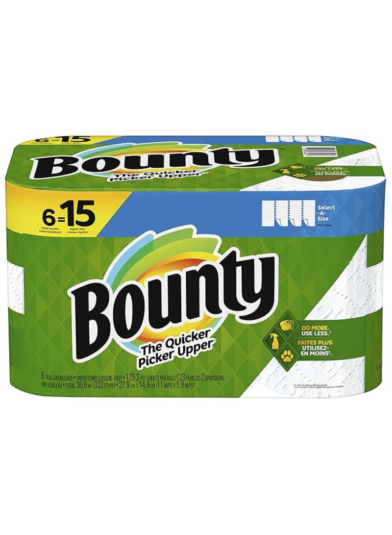 Bounty Select-A-Size Paper Towels - 15 Regular Rolls