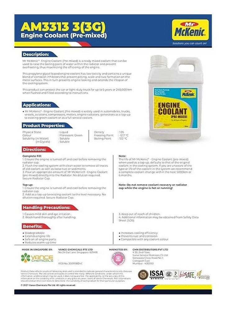 Mr McKenic Engine Coolant Normal 1 L