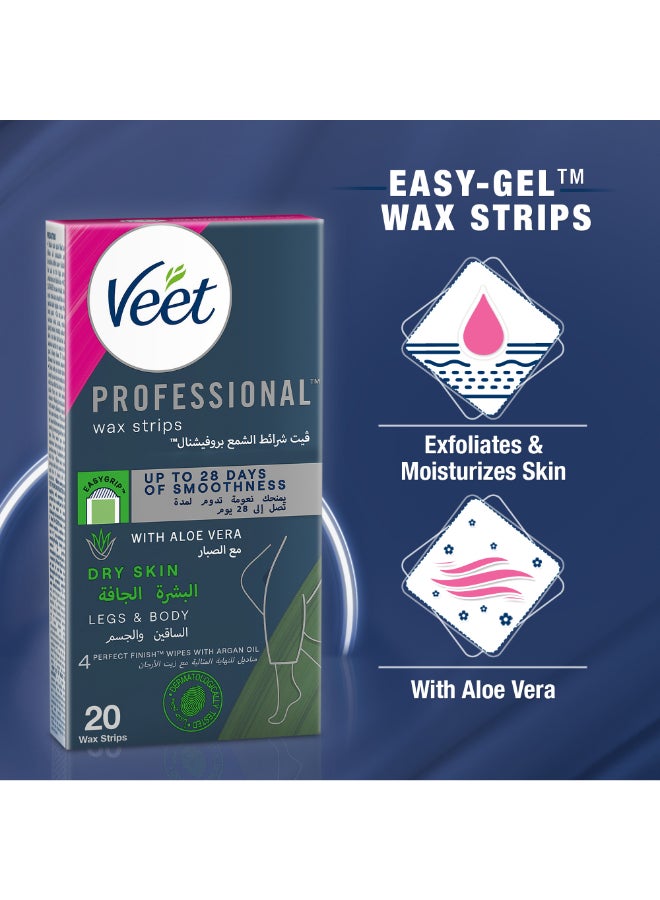 Veet Aloe Vera & Green Tea Gel Strips for Dry Skin