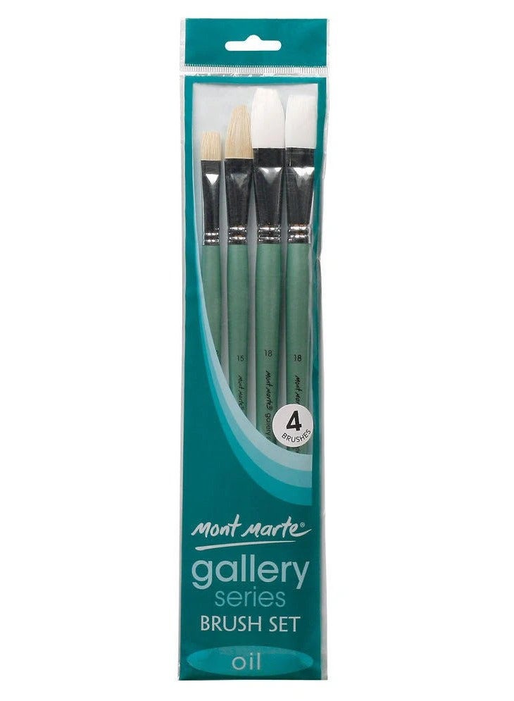 Mont Marte Gallery Brush Set Oils 4Pc