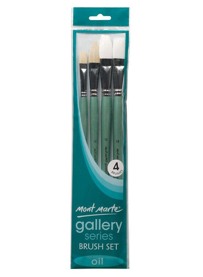 Mont Marte Gallery Brush Set Oils 4Pc
