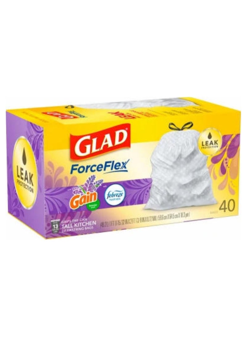 Glad Forceflex Lavender Scent Trash Bags