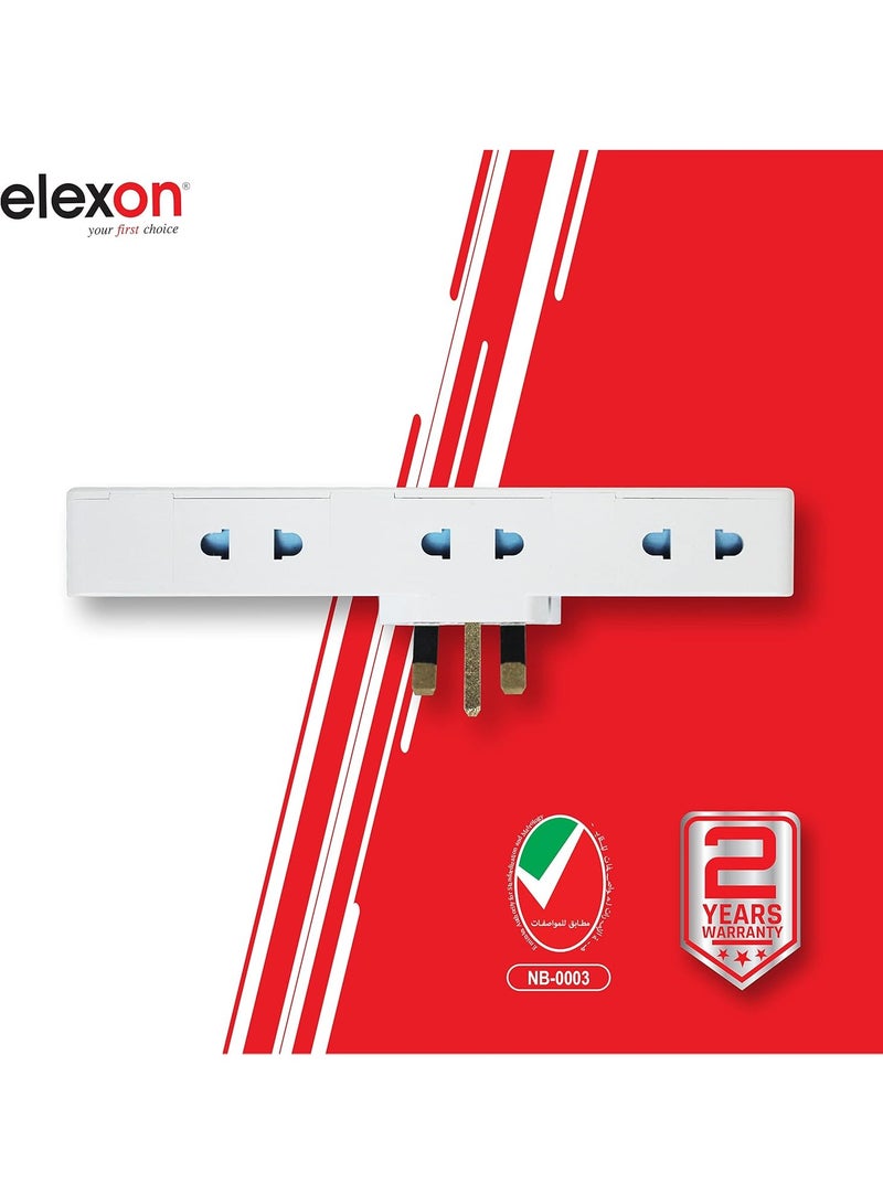 Elexon 3 Way Multi Universal Adaptor Socket