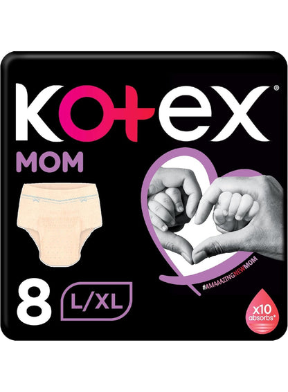 birth disposable, disposable underwear, extra large, extra large extra, extra protection, kotex, large extra, large extra large, mom post, mom post birth, panties large, panties large extra, post birth, protection comfort, underwear panties