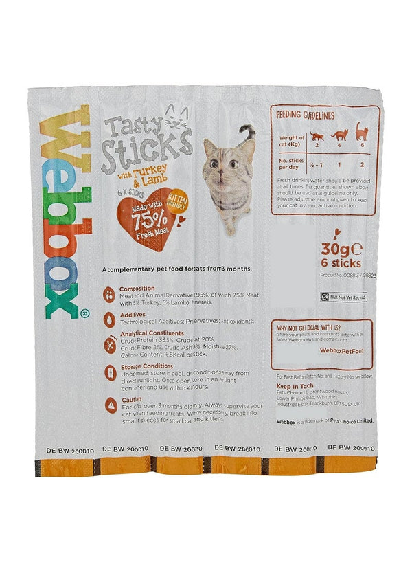 Webbox Cats Delight Tasty Sticks Turkey and Lamb