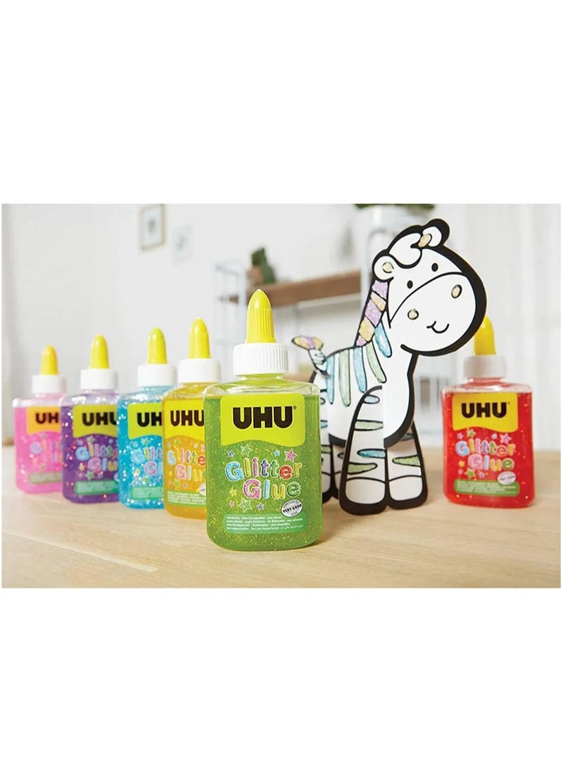 UHU Glitter Glue Blue Bottle 88.5 ML