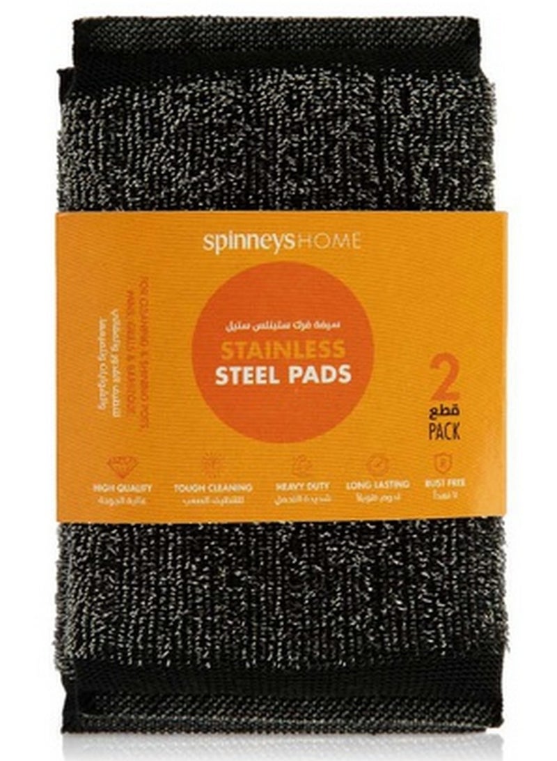 SPINNEYSHOME Stainless Steel Cleaning Pads Pack of 2