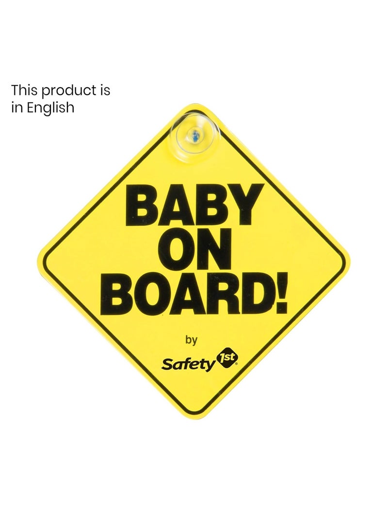 Safety 1st Baby On Board Sign - Premium Car Safety