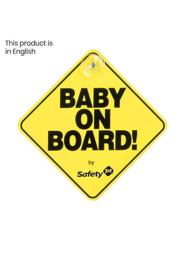 Safety 1st Baby On Board Sign Yellow