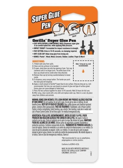 Gorilla Super Glue Pen 5.5g - Premium Adhesive