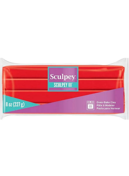 Sculpey Polyform Polymer Clay Red Hot Red 227 GRAM