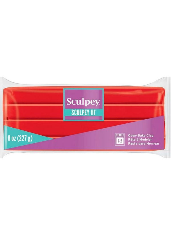 Sculpey Polyform Polymer Clay Red Hot Red 227 GRAM