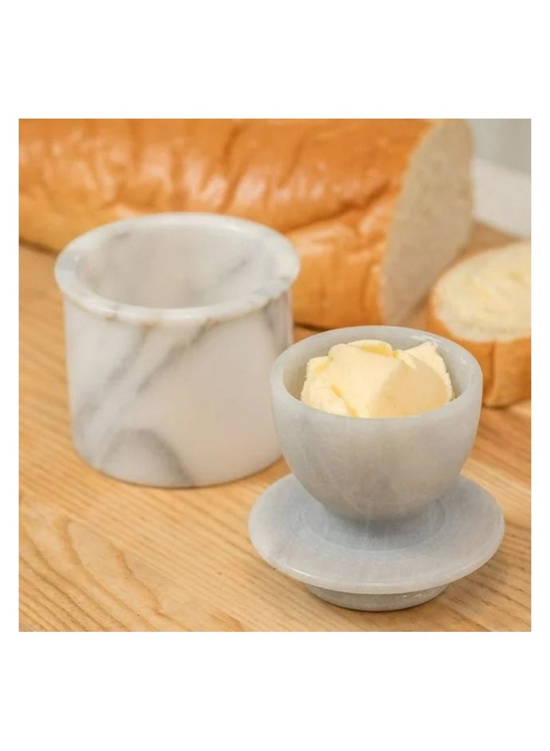 Marble Butter Keeper by Crate&Barrel