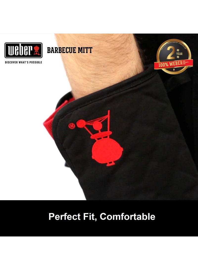 Weber Cotton Heat Resistant Mitts Black