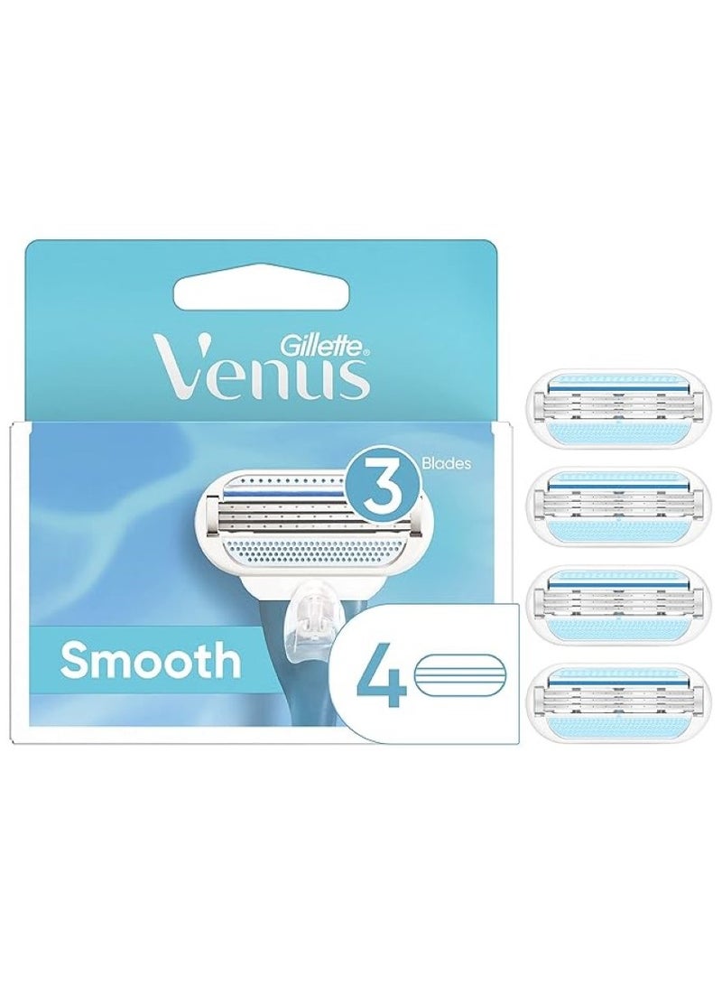 Gillette Venus Smooth 3 Blades 4 Pcs