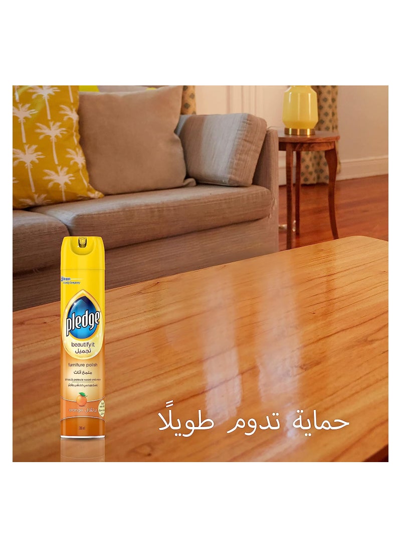Pledge Beautify It Furniture Spray Orange 300 ML