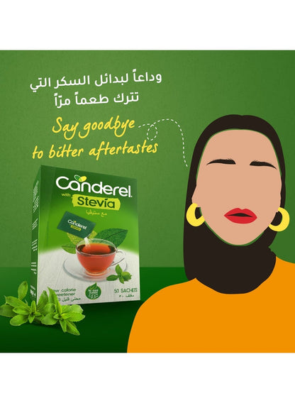 Canderel Stevia Sweetener 50 Sachets