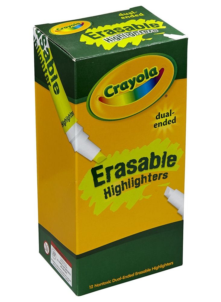 Crayola Dual-Ended Erasable Highlighter 12pcs
