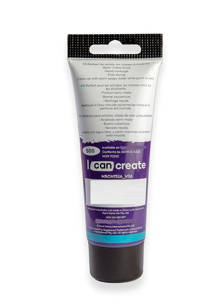 75ml tube, 75ml tube purple, acrylic, acrylic paint, acrylic paint 75ml, mont marte, paint, paint 75ml, paint 75ml tube, purple, signature, signature acrylic, signature acrylic paint, tube, tube purple