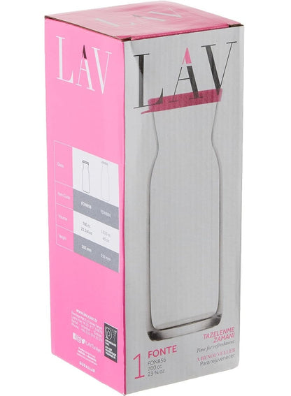LAV Fonte Glass Jar 700cc - Elegant Home Carafe