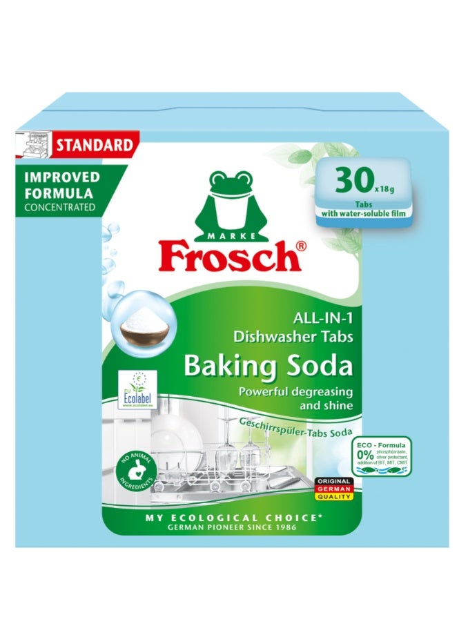Frosch Baking Soda Dishwasher Tablets - 30 Count