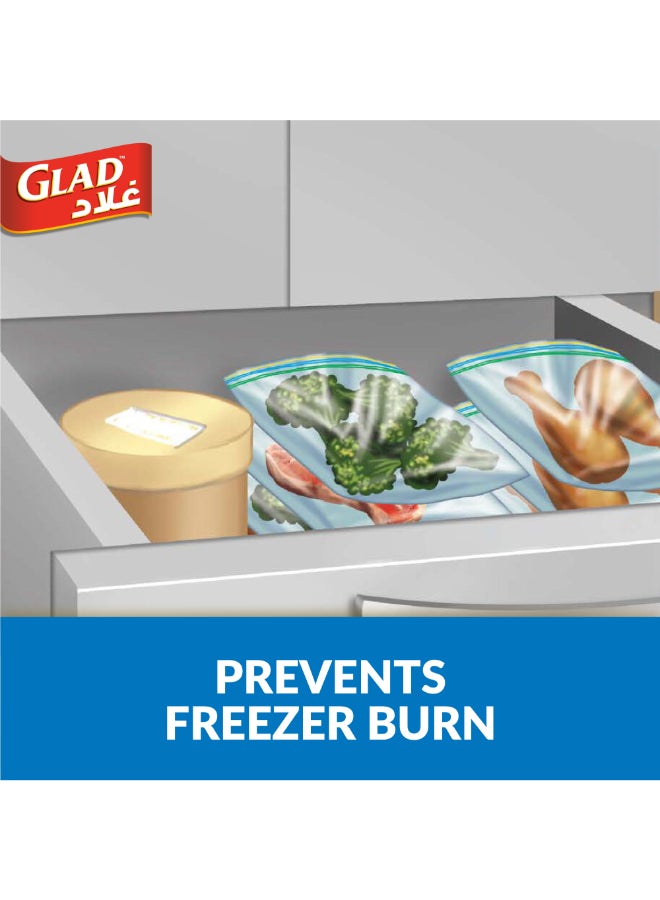 Glad Zipper Freezer Bags 25 Count - Protect Your Food