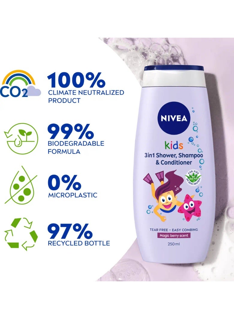 Nivea 3 In 1 Shower Gel Shampoo Conditioner for Kids
