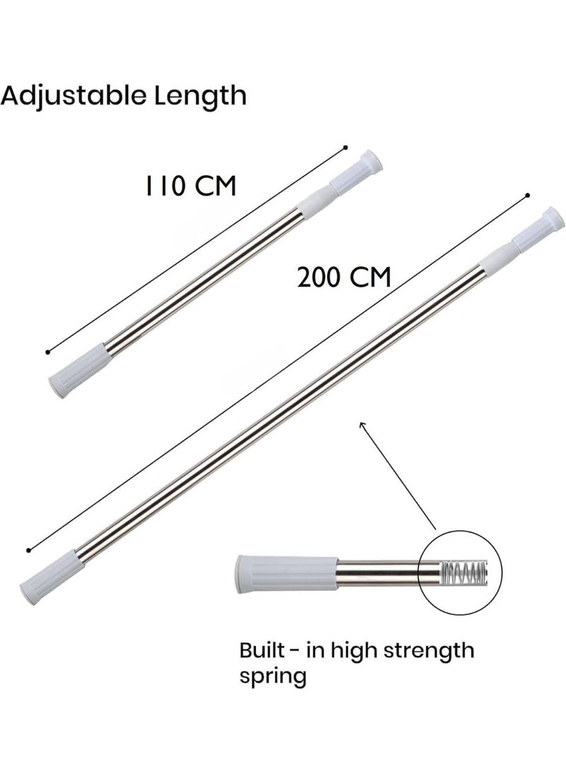 SIROCCO Telescopic Shower Curtain Rod 110 X 200 CM