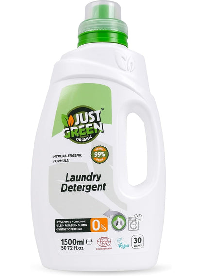 cleaner liquid, cleaner liquid detergent, deep cleaning, hand wash, herbal laundry, herbal laundry cleaner, hypoallergenic, just green organic, laundry cleaner, laundry cleaner liquid, laundry detergent, liquid detergent, plant-based, sensitive skin, stai
