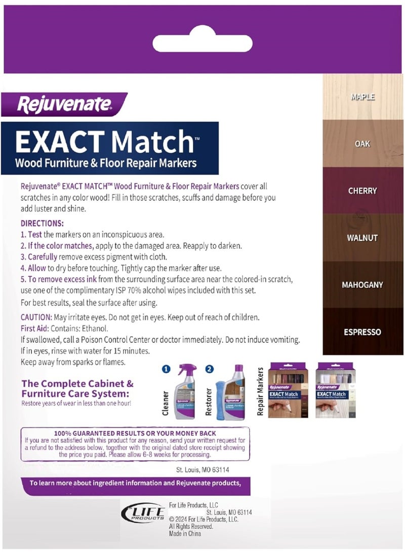 Rejuvenate Wood Repair Markers 6 Count - Brown Shades