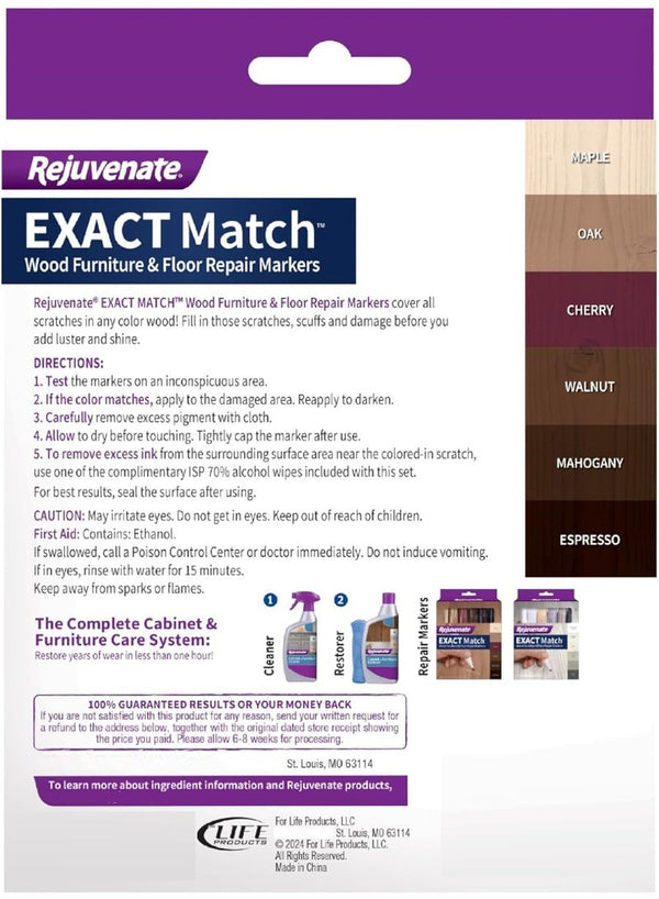 Rejuvenate Wood Repair Markers 6 Count - Brown Shades
