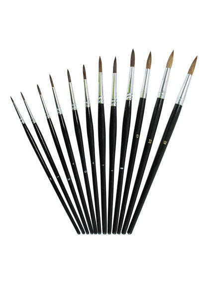 Artist Bristle Set 12 Pcs - Generic