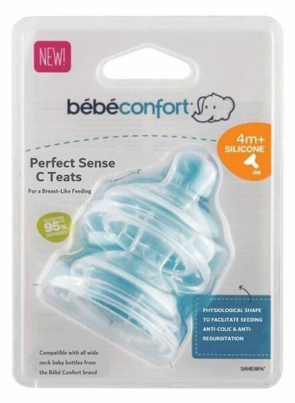 BEBE COMFORT Perfect Sense Silicone Teat 2 Pcs