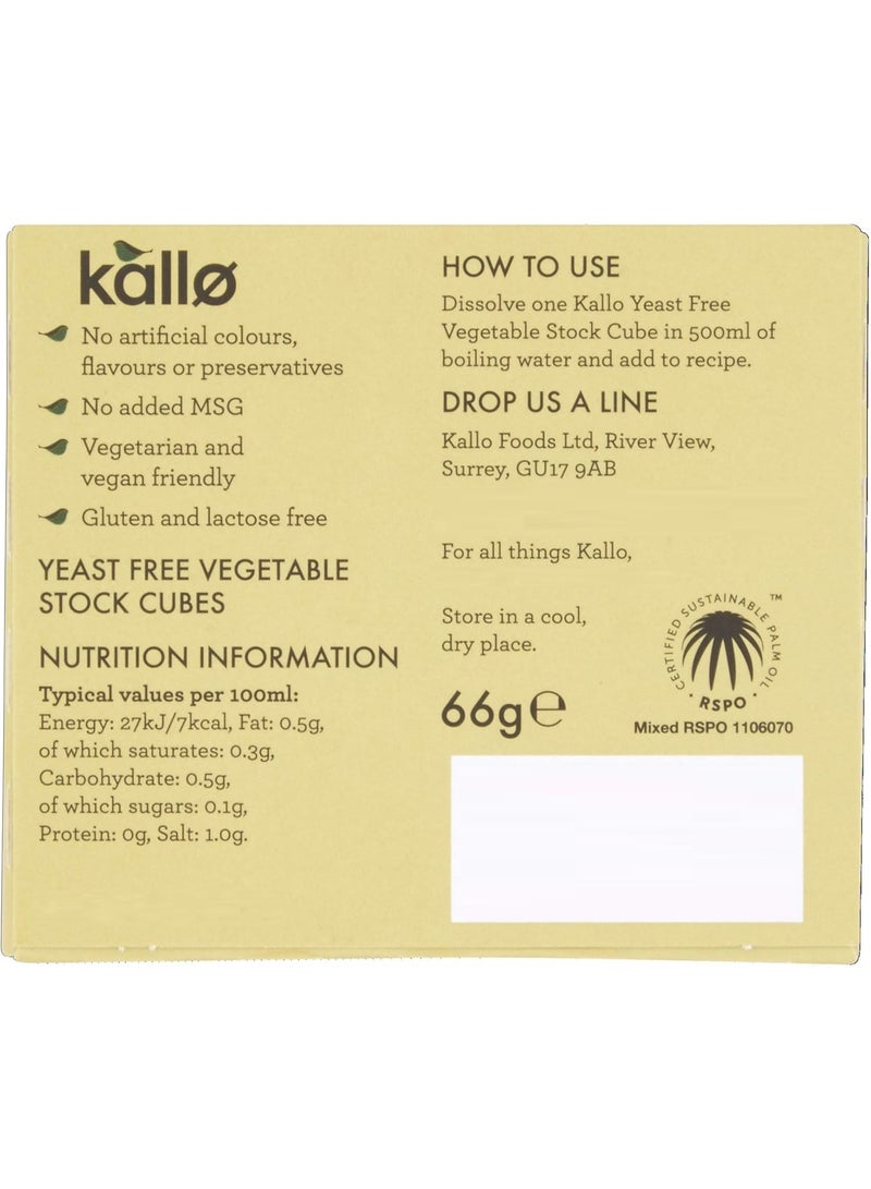 Kallo Yeast Free Vegetable Stock Cubes