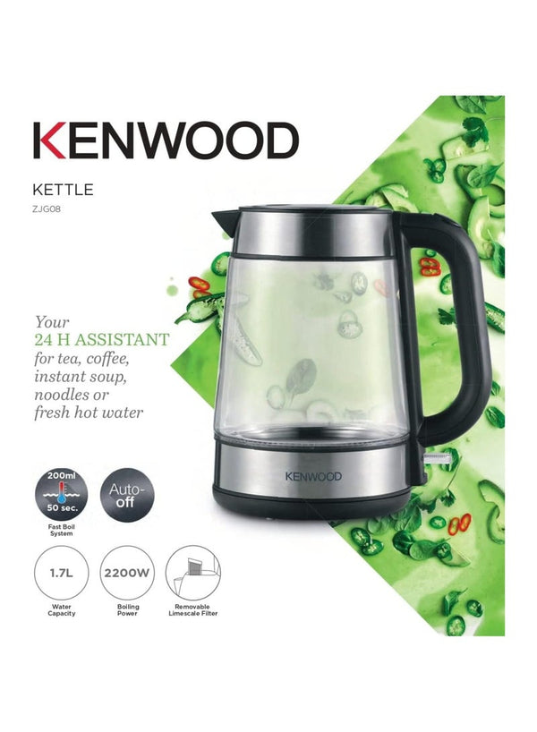 KENWOOD Cordless Glass Electric Kettle 1.7 L
