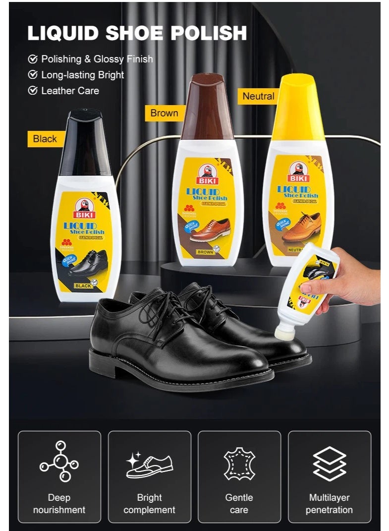Biki Liquid Shoe Polish Black 75 ML