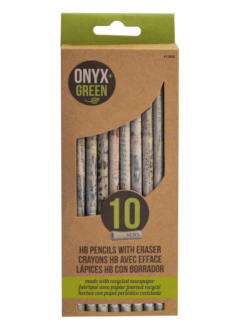 Eco-Friendly Newspaper Pencil Set by ONYX+GREEN